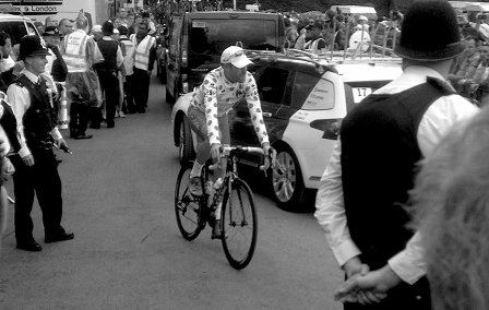 Radfahrer mit Bobbies